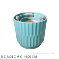 Design de grés interno e externo vaso de flores de cerâmica